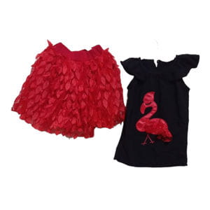 Pretty  Sleeveless Blouse with Lace Skirt