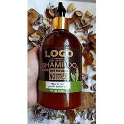 Logo hair shampoo. Rice shampoo to nourish, lengthen and smooth hair 500ml