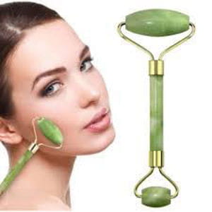 Facial Massage Roller Double Heads Jade Stone for Relaxation and Slimming